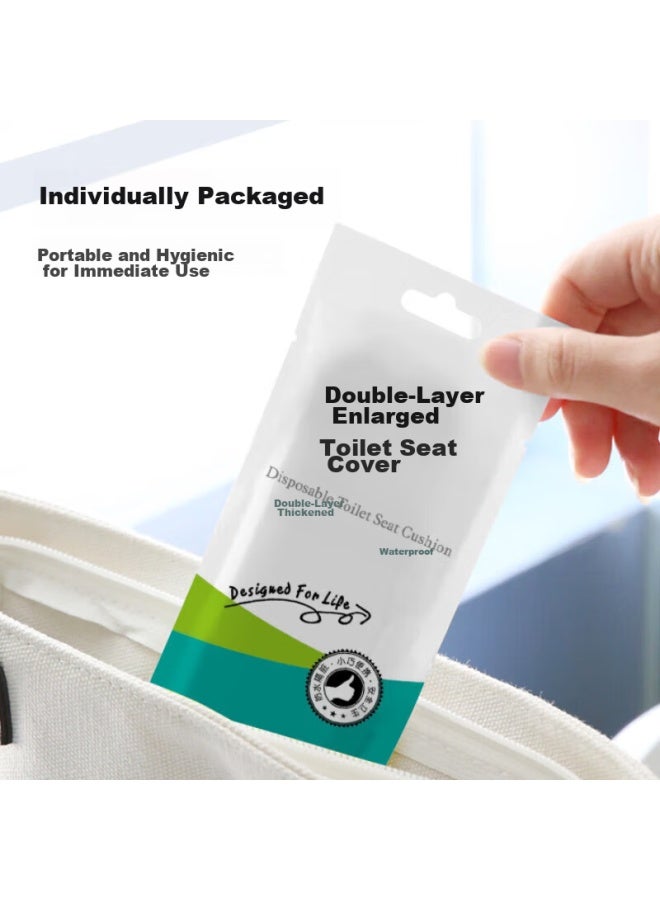 Jajalin 30-pack Disposable Toilet Seat Covers, Double-layer Non-woven Fabric Toilet Seat Protectors, Extra Large Thick Maternity Toilet Seat Cushions - Image 2