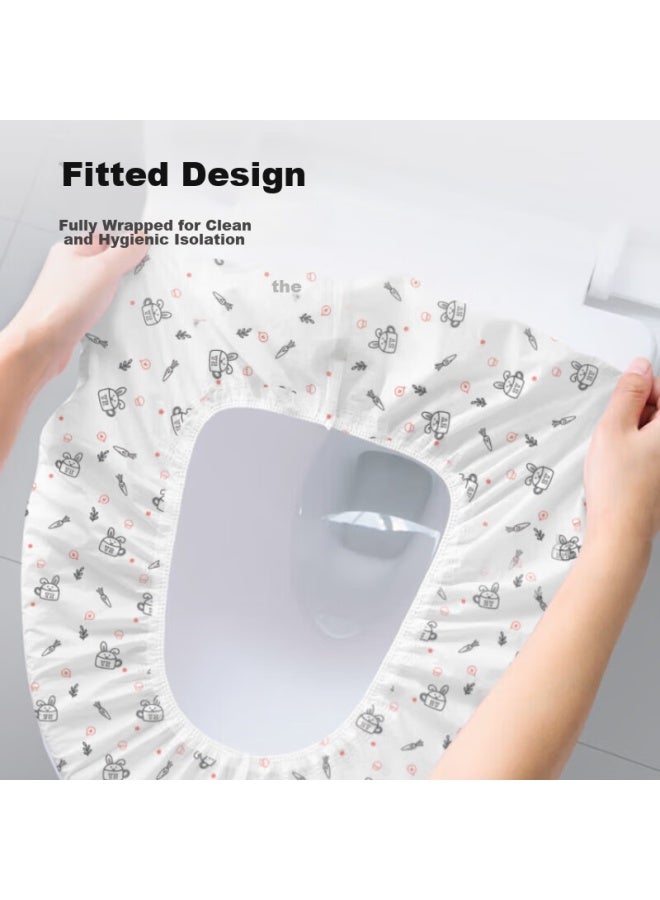 Jajalin 30-pack Disposable Toilet Seat Covers, Double-layer Non-woven Fabric Toilet Seat Protectors, Extra Large Thick Maternity Toilet Seat Cushions - Image 3