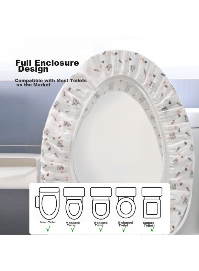 Jajalin 30-pack Disposable Toilet Seat Covers, Double-layer Non-woven Fabric Toilet Seat Protectors, Extra Large Thick Maternity Toilet Seat Cushions - Image 4