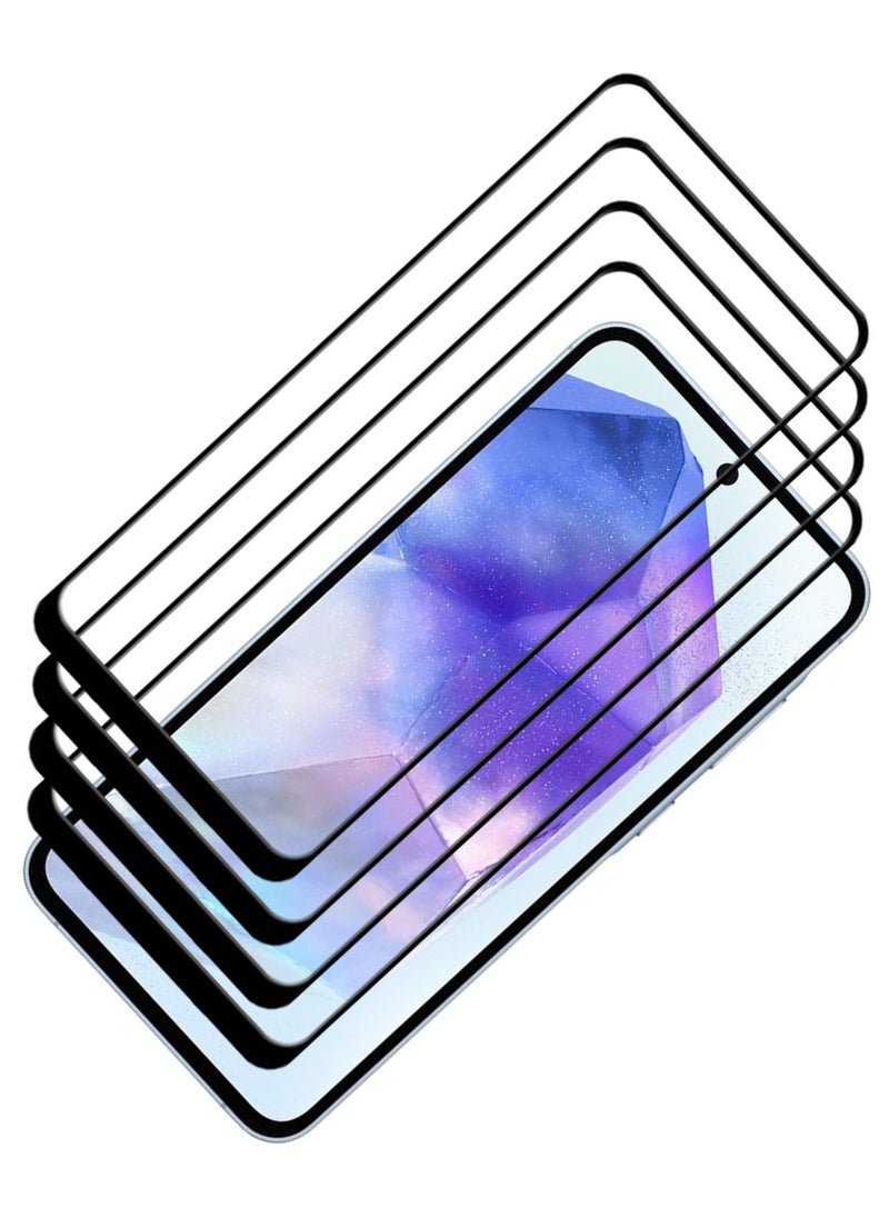 ACLIX 4 Pieces Antistatic ESD Dustproof Premium Quality High Definition Tempered Glass Screen Protector Designed For Samsung Galaxy A55 - Image 1