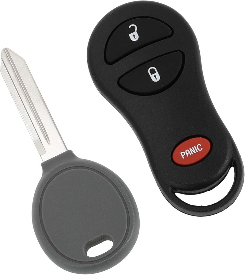 GQ43VT9T Keyless Entry Remote Key Fob with Transponder Chip for Dodge Ram 1500 2500 3500 1999–2002, Jeep Grand Cherokee 1999–2004, 3 Buttons - Image 1