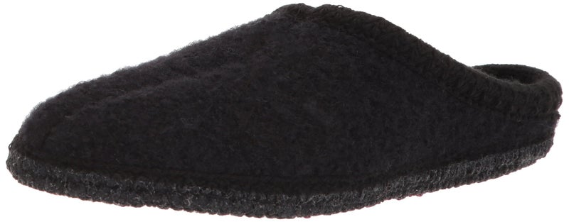 HAFLINGER Alaska AS Unisex Classic Slippers, Black, 38EU - Image 1