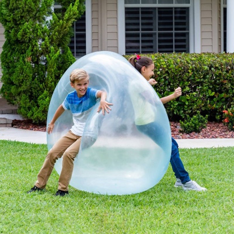 Fun Ball Toy 50cm Inflatable Jelly Balloon Bouncy Teardrop Shape - Easy Inflate Deflate Portable Game for Outdoor Party Fun - Image 4