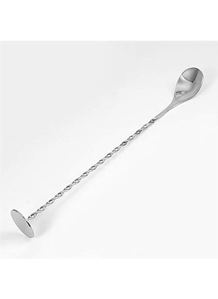 FINALITY finality Stainless Steel Twisted Design Coin Bar Spoon Cocktail Mixing Spoon Long Handle Stirring Spoon Size30cm Pack of 1  - Image 1