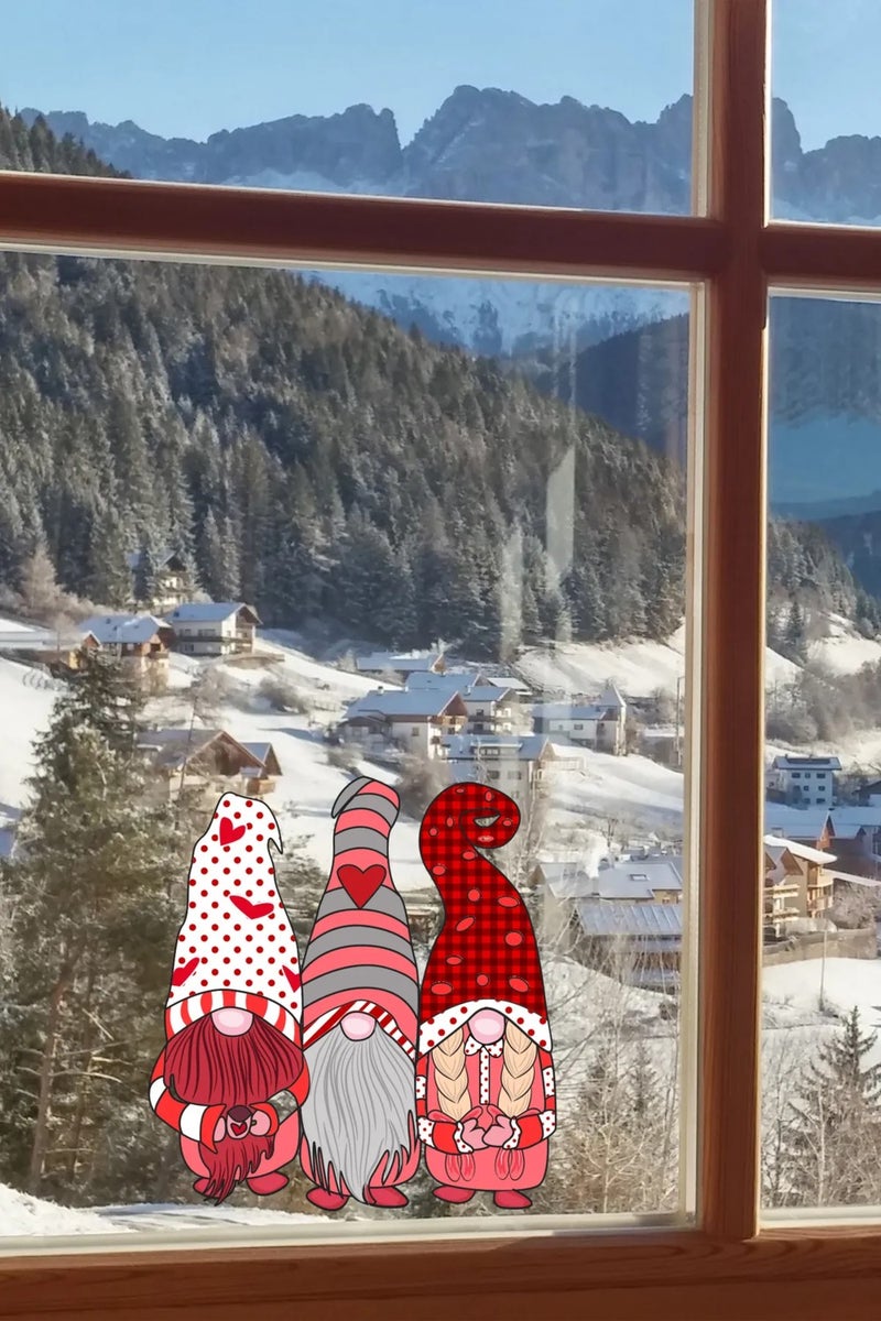 Kt Grup Kt Group New Year's Gnomes Window, Wall Sticker Christmas Special Cute Dwarfs Sticker - Image 4