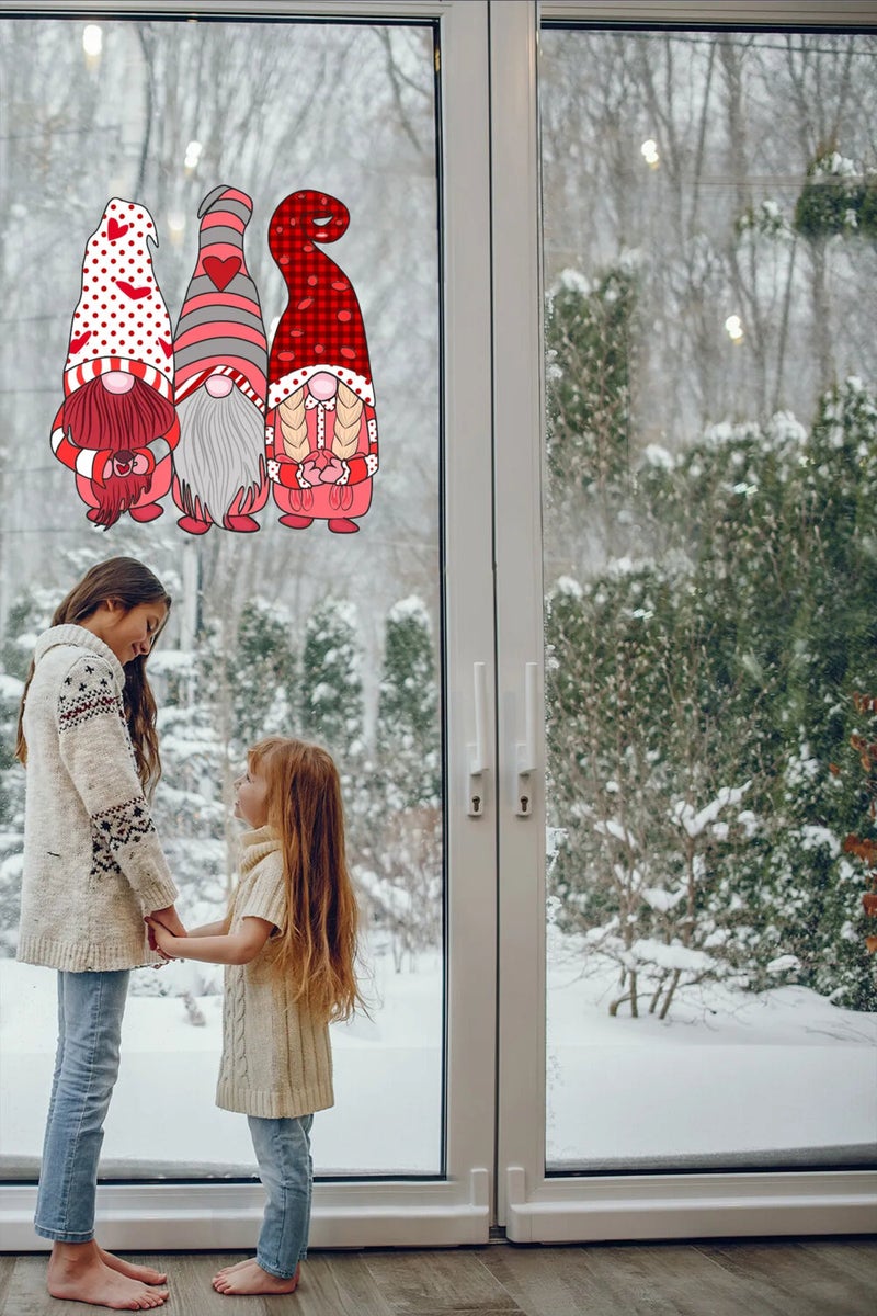 Kt Grup Kt Group New Year's Gnomes Window, Wall Sticker Christmas Special Cute Dwarfs Sticker - Image 5