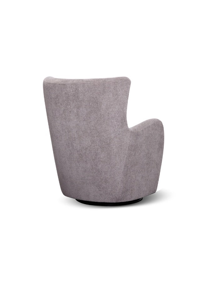 Rotai George Swivel and Glider Chair | 360° Swivel Glider Chair with Cushioned Seat & Armrests, Durable Ash Grey Fabric, Modern Living Room & Nursery Chair (PEWTER) - Image 4