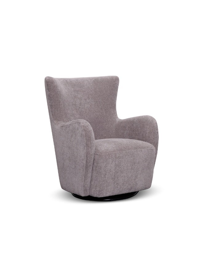 Rotai George Swivel and Glider Chair | 360° Swivel Glider Chair with Cushioned Seat & Armrests, Durable Ash Grey Fabric, Modern Living Room & Nursery Chair (PEWTER) - Image 1
