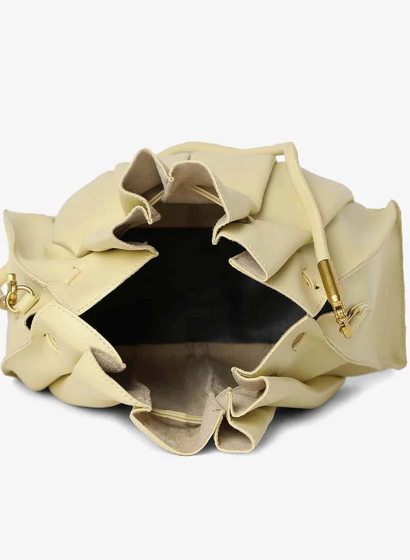 Haute Sauce  Tug-And-Go English Green Bucket Bag for Women | Best Price UAE
