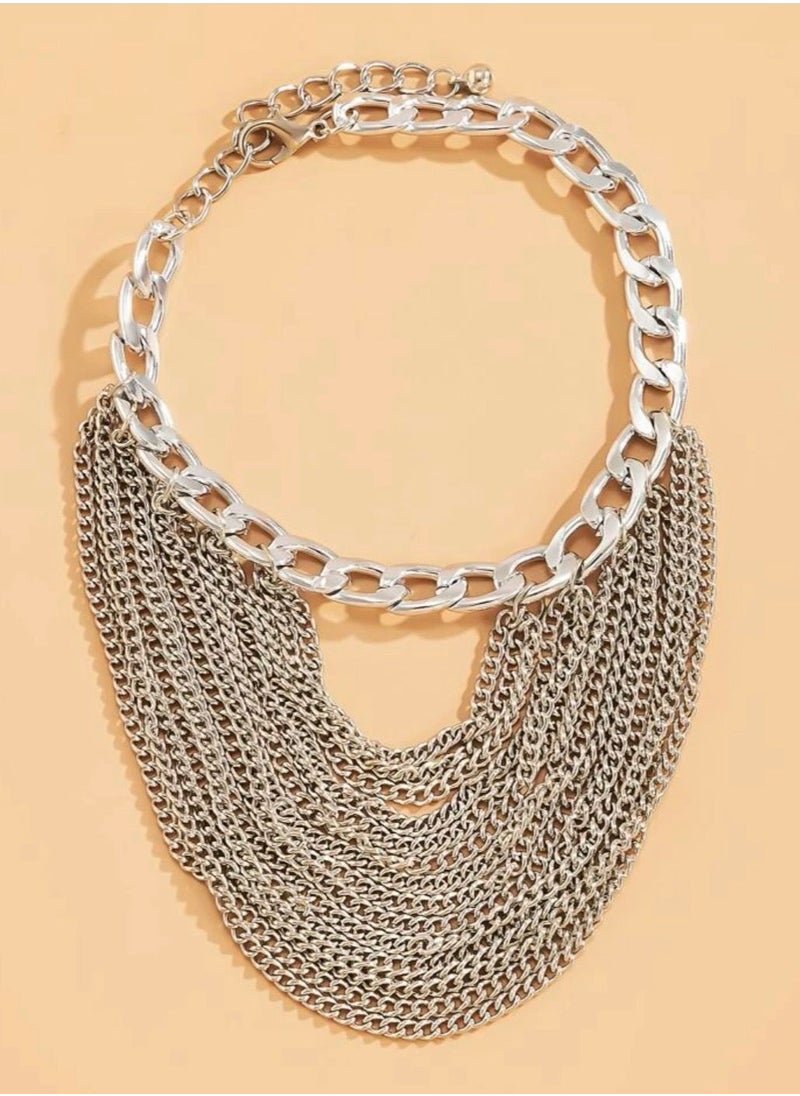 NEW STYLE - 1pc Silver Anklet For High Heel Shoes - Image 1