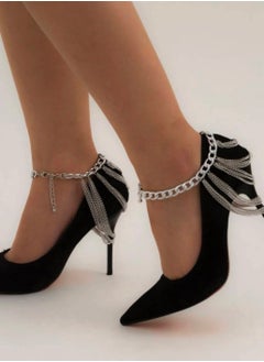 1pc Silver Anklet For High Heel Shoes