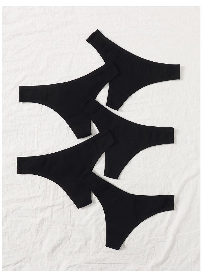 Mesery - Mesery Bundle OF (5) Cotton Panties - Black - Image 1