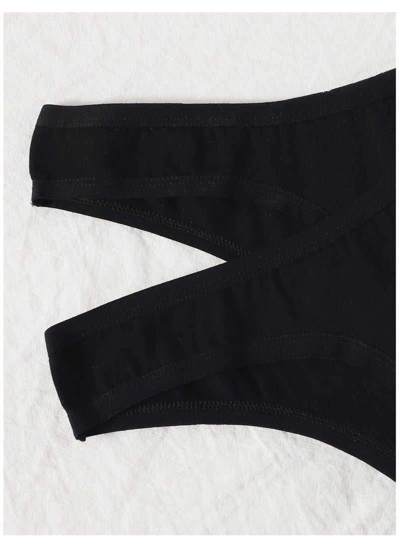 Mesery - Mesery Bundle OF (5) Cotton Panties - Black - Image 1