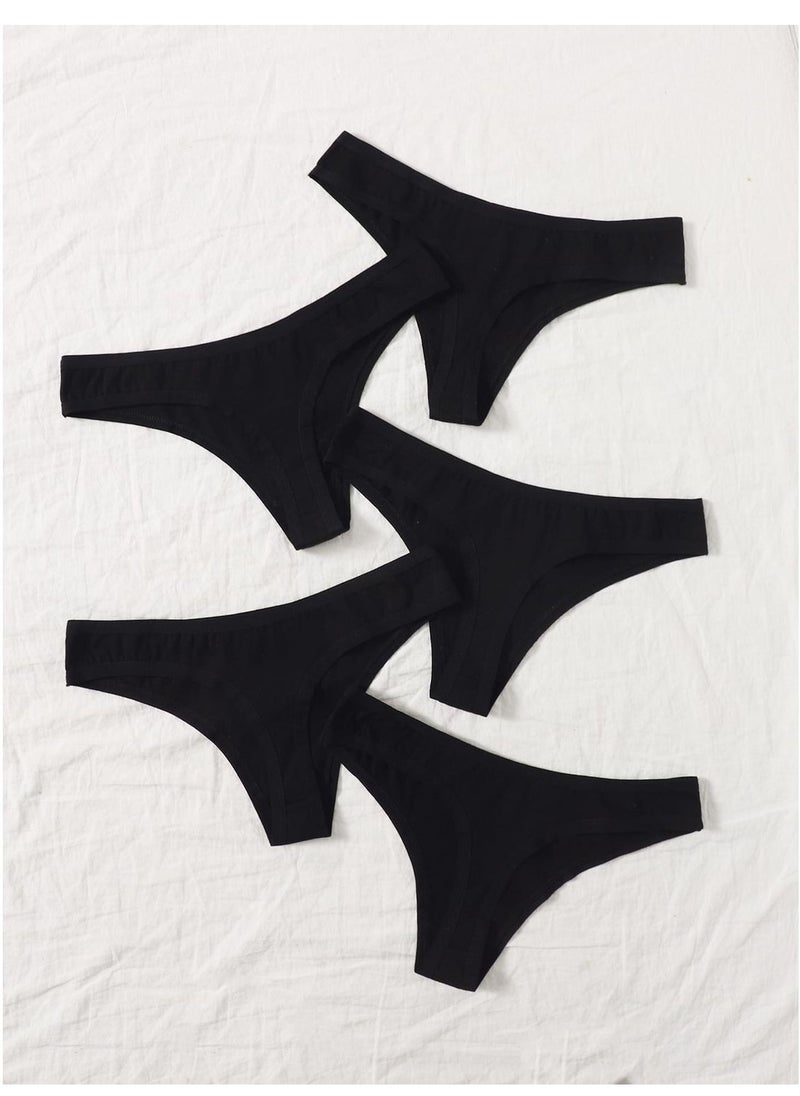 Mesery - Mesery Bundle OF (5) Cotton Panties - Black - Image 1