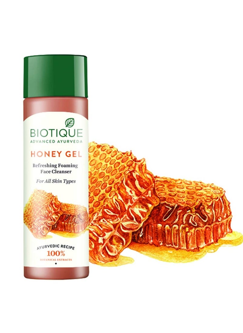 Biotique Bio Green Apple Fresh Daily Purifying Shampoo and Conditioner for Oily Scalp and Hair 180m And Biotique Bio Honey Gel Refreshing Foaming Face Cleanser 120ml