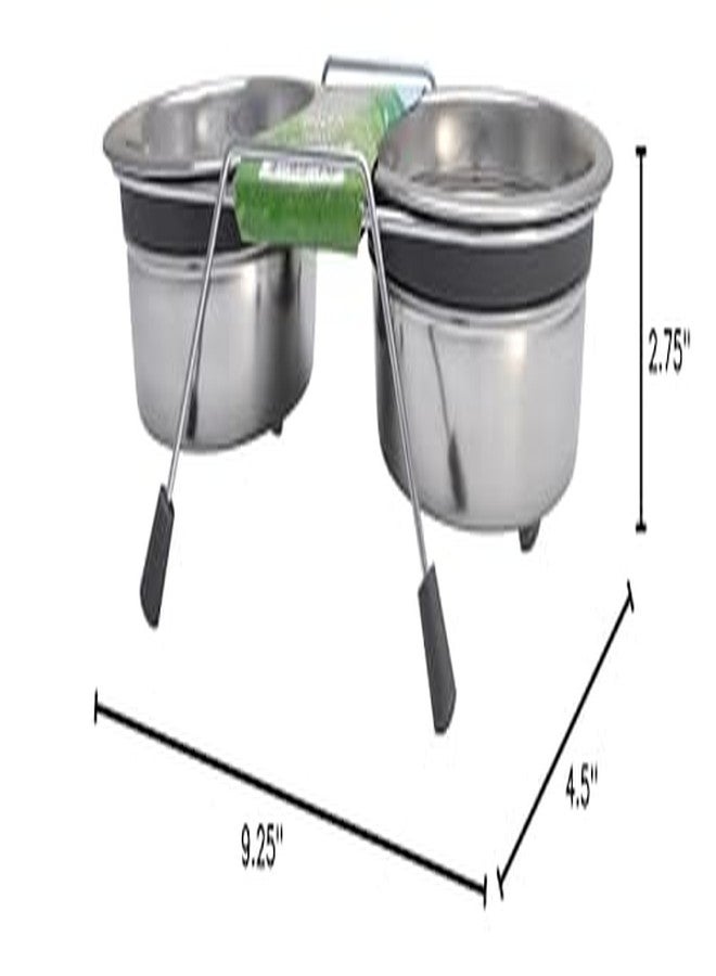Loving Pets Silent Double Diner Pet Bowl, 1/2-Pint, Grey - Image 5