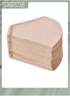 HOMESTAR 100 PCS Disposable Coffee Paper Filters, Coffee Filters Cone Unbleached Disposable Coffee Filters, Cone Paper Fits for Drip and Compatible with Pour Over Coffee Maker  - Image 1