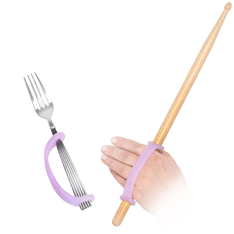EazyHold Lavender Silicone Assistive Universal Cuff Hand Grip Device for Limited Mobility Rehabilitation Cerebral Palsy Daily Living Aid Therapy Equipment for Arthritis Parkinsons 2Pack 565
