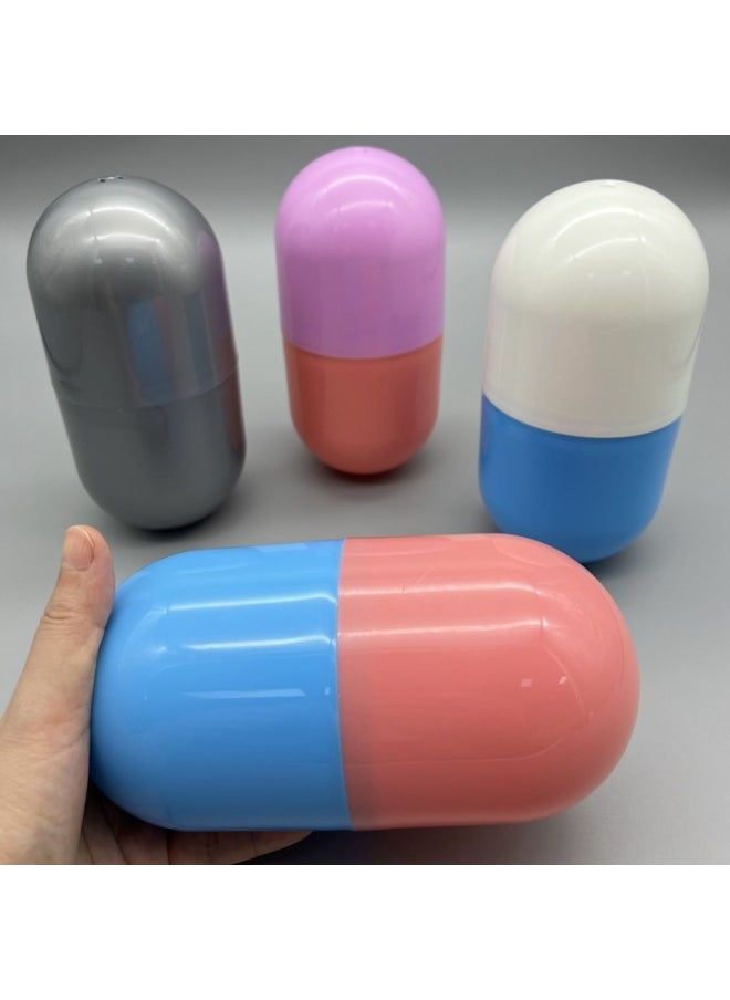 Generic - 9 * 18cm Egg Shell Capsule Twisted Eggshell Balls Box Plastic Pill Shell Time Capsule Background Wall Decoration Blind Box-Specifications:9 * 18cm White - Image 1