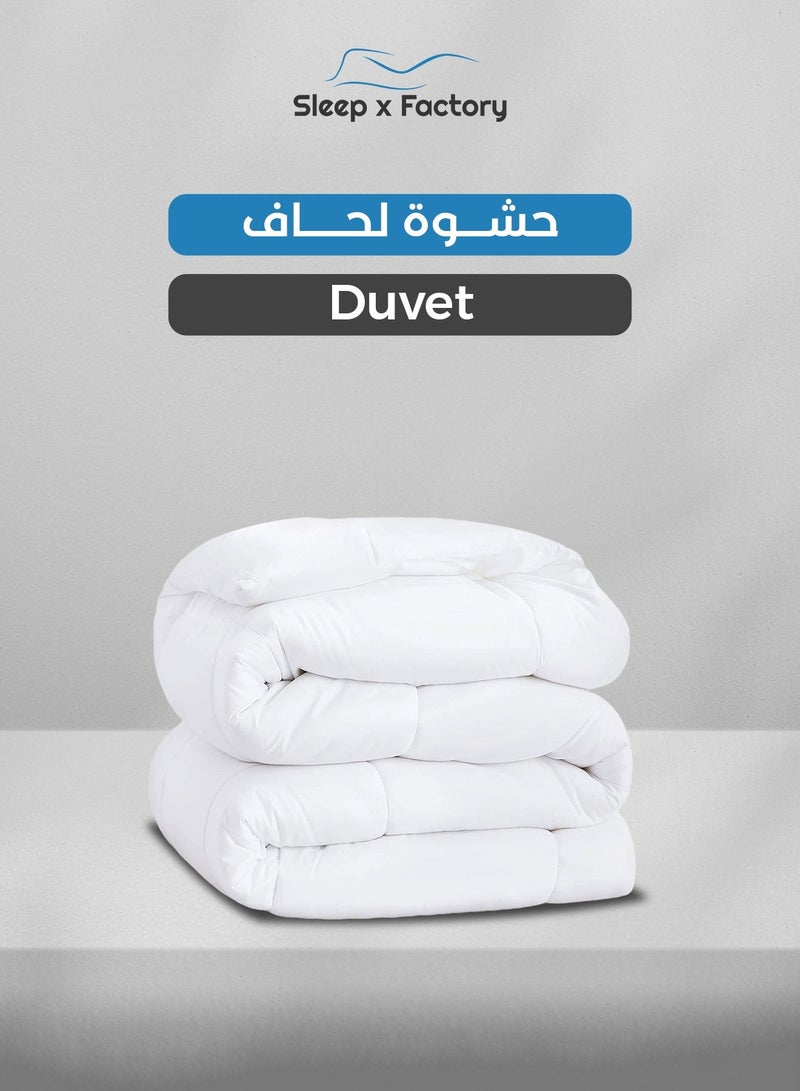 Sleep x Factory Luxury Hotel Style White Comforter Set, Fits 200 x 200 cm Double Size Bed, 7 Pcs Soft Microfiber, Stripe Design, Premium Collection - Image 4