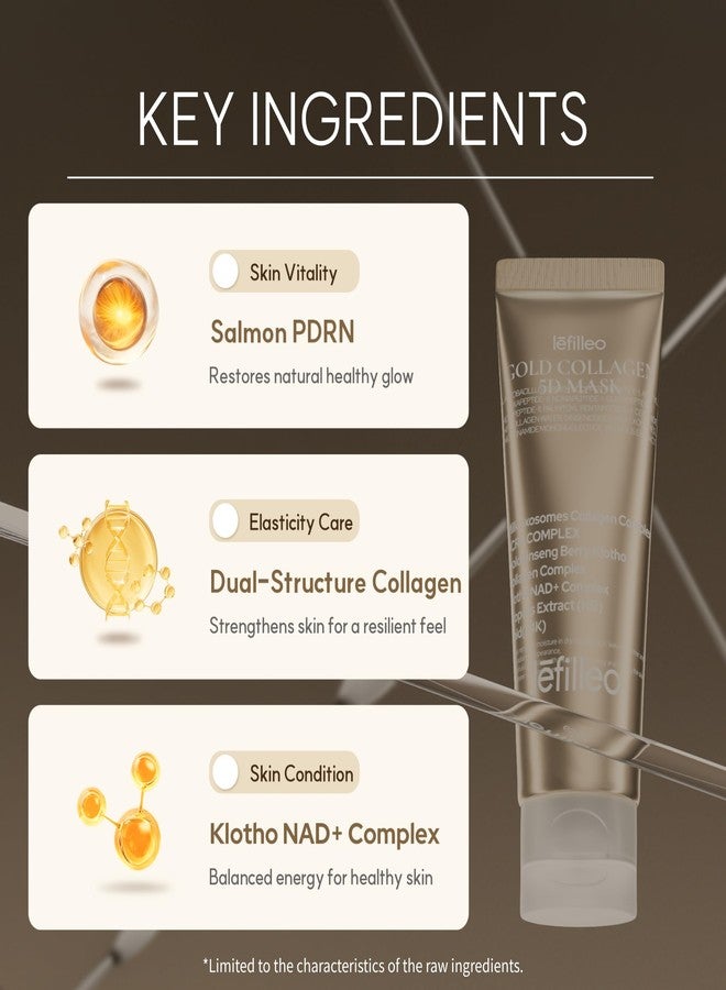 LEFILLEO Gold 5D Wrapping Mask 65g / 2.29 oz. | Hydration & Glow Care | Peel Off Mask | 24K Gold & Propolis & Collagen | Korean Skincare - Image 2