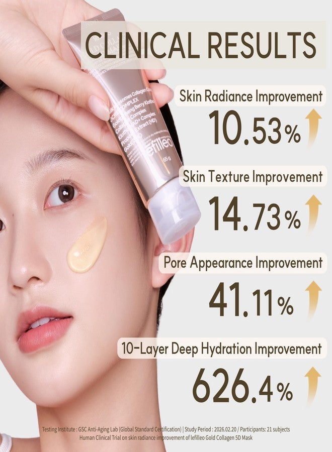 LEFILLEO Gold 5D Wrapping Mask 65g / 2.29 oz. | Hydration & Glow Care | Peel Off Mask | 24K Gold & Propolis & Collagen | Korean Skincare - Image 3
