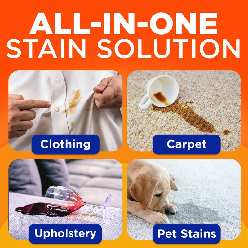 Tide Laundry Stain Remover Spray with Oxi, Stain Remover for Clothes, Carpet, Upholstery, Pet Bedding, & More, Stain Treater Spray for Tough Stains from Wine, Coffee, Grease, 21.5 Fl Oz (Pack of 2) - Image 3