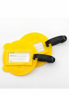 واي آند دي Luggage Tag with Name ID Card, 4Pcs Cute Face Suitcase Labels for Women Men Perfect to Quickly Spot  - Image 5