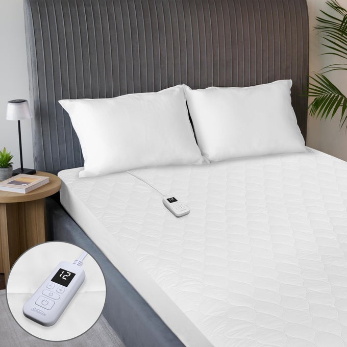 RESTFUL QUILTED WATER RESISTANT HEATED MATTRESS PAD TWIN