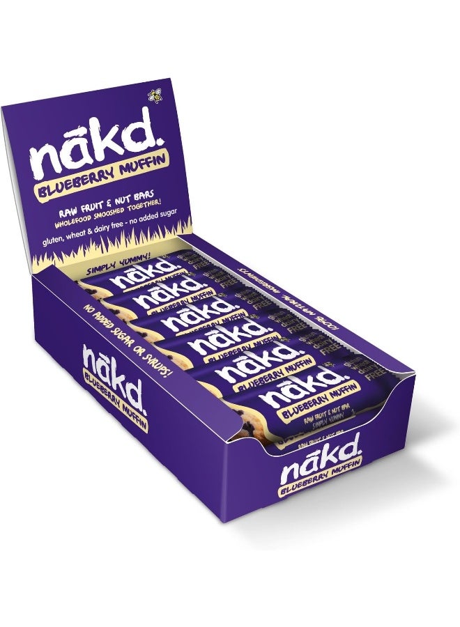 Nakd Bar, Blueberry Muffin Raw Fruit And Nuts, Gluten Free, Vegan, 18 Count - Image 1