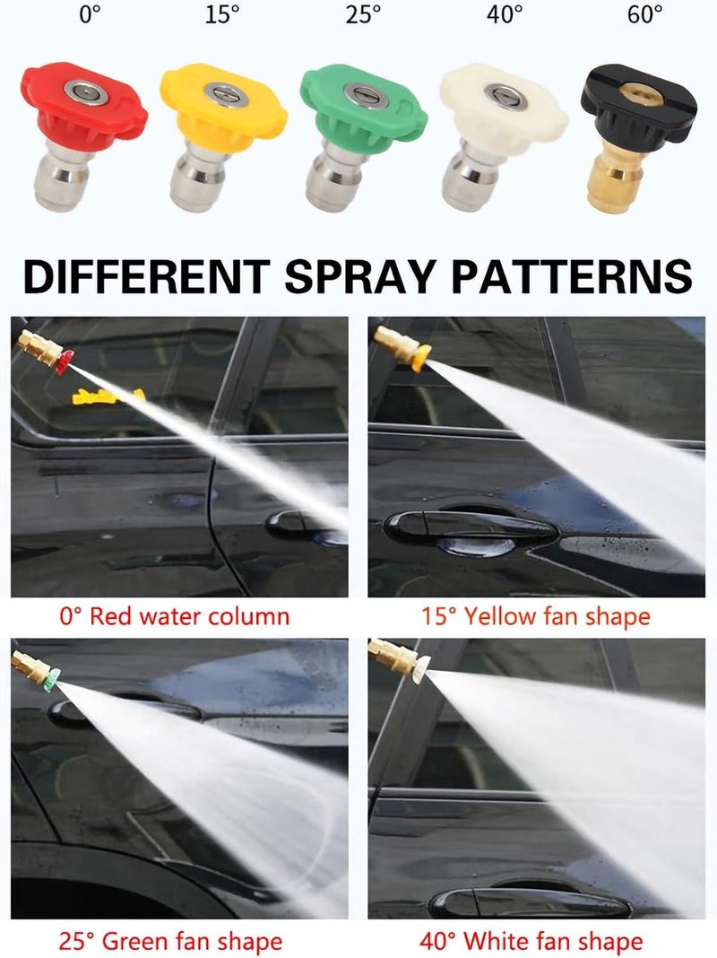 KASTWAVE High Pressure Turbo Nozzle & Pressure Washer Tips Kit, 4000 PSI 4.0 GPM, 5 Spray Tips (0°, 15°, 25°, 40°, 65°) Universal Fit Replacement Nozzles for Power Washers, Durable Black - Image 4