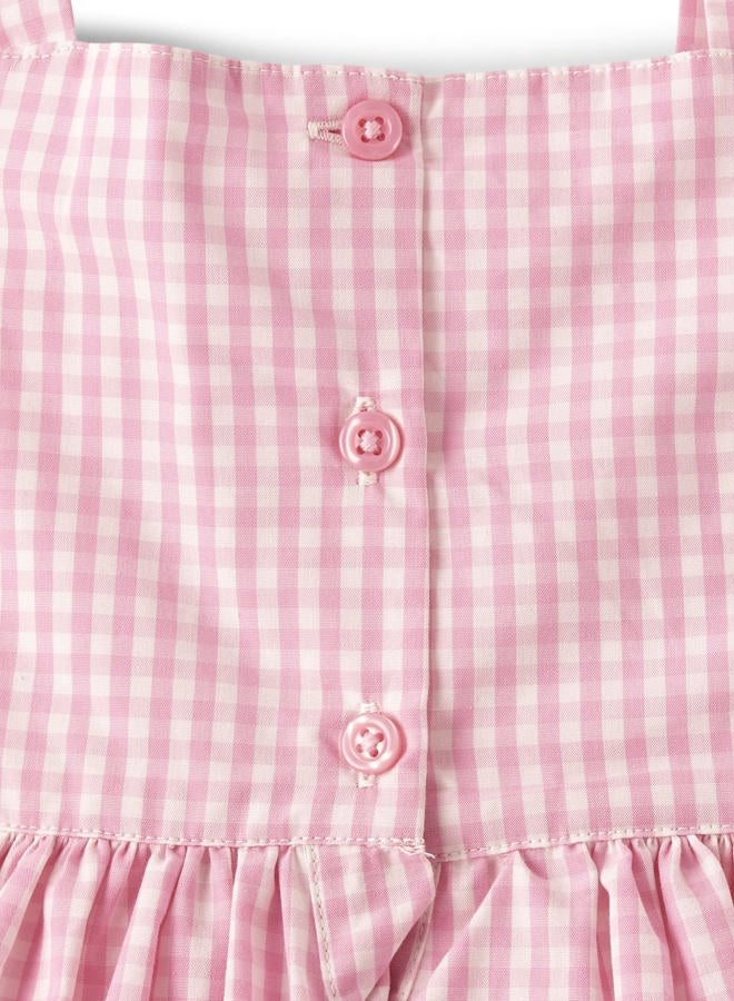 GYMBOREE girls And Toddler Embroidered Sleeveless Dress, Pink Bunnies, 3 Years - Image 4