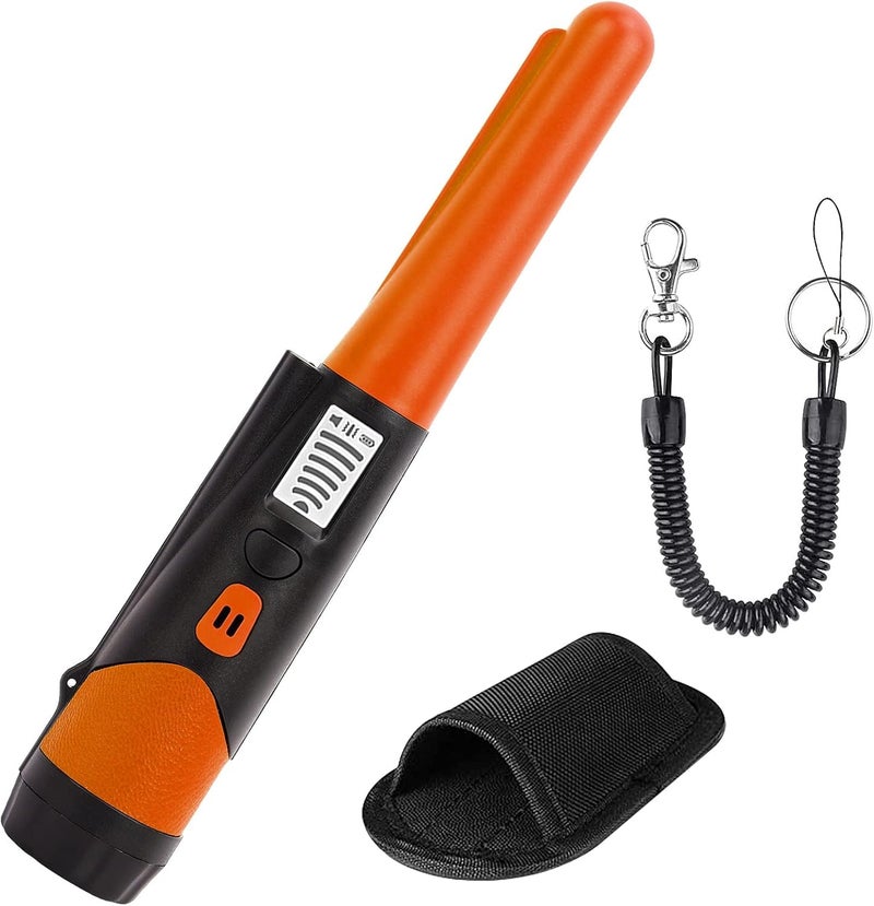Serplex® Hand Metal Detector High Sensitivity Handheld Metal Detector with LCD Screen and Belt Holster 360° Search Probe Finds Gold Coin Silver Jewelry Waterproof Pinpointer (Battery NOT Included) - Image 1