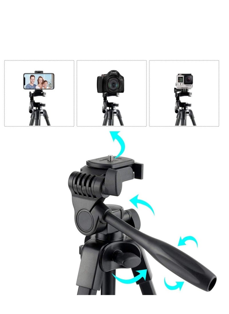 ELTRAZONE Flexible Tripod, Eocean 136cm Extendable Phone Tripod Stand with Carry Bag,Cell Phone Tripod with Wireless Remote,Universal Tripod for Video Selfie,iPhone Tripod Stand Travel Camera Tripod  - Image 3