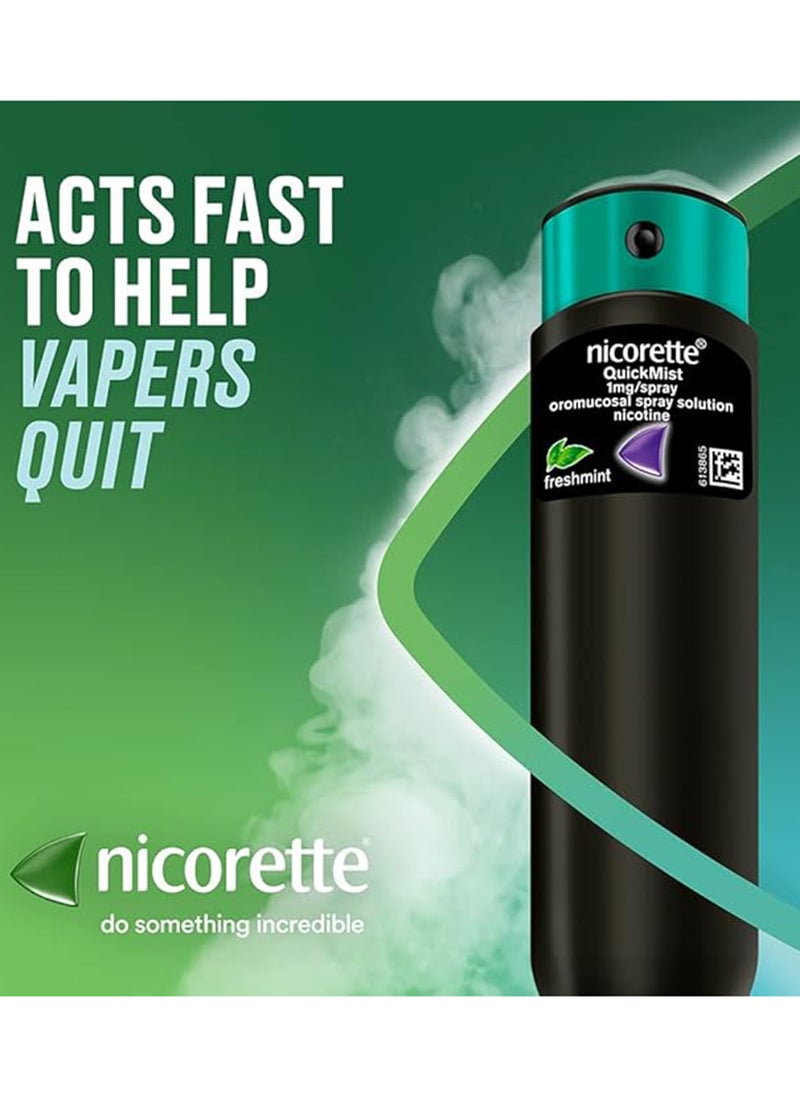 nicorette Quickmist Mouth Spray, Freshmint - 2 x 150 Sprays  - Image 4