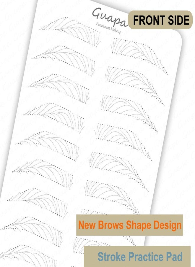Guapa 3pcs Advanced Hair Stroke Patterns Silicone Permanent Makeup Practice Skin Latex Skin for Microblading Practice for Realistic Results (9 Pairs Hairstrokes Skin) - Image 5