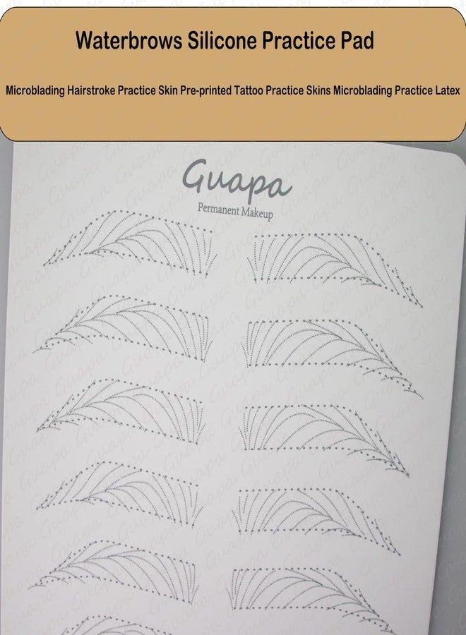 Guapa 3pcs Advanced Hair Stroke Patterns Silicone Permanent Makeup Practice Skin Latex Skin for Microblading Practice for Realistic Results (9 Pairs Hairstrokes Skin) - Image 3