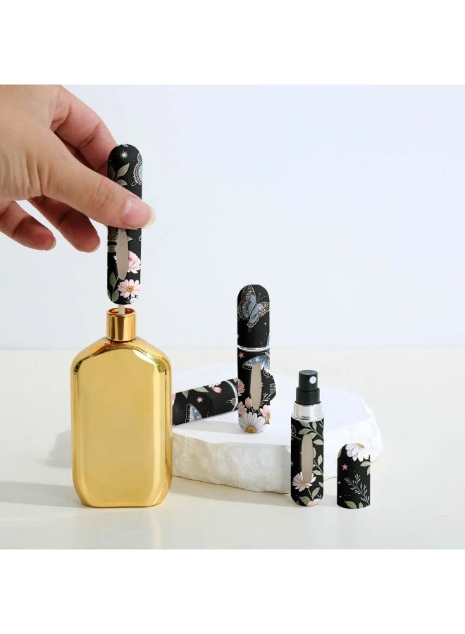 أجياون 3 قطع من زجاجات إعادة تعبئة العطور، زجاجات عطر صغيرة فارغة، زجاجات عطر محمولة قابلة لإعادة التعبئة، مناسبة للسفر، مناسبة لرذاذ عطر 5 مل - Image 2