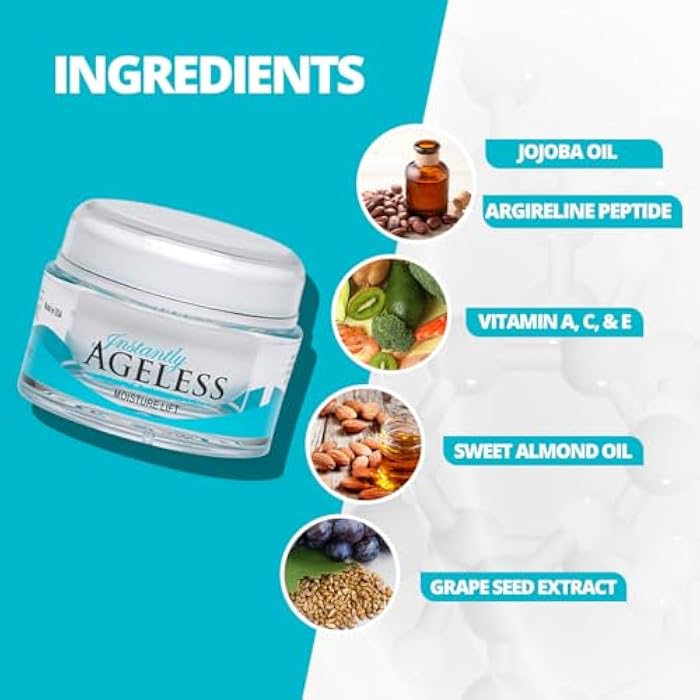 Instantly Ageless Moisture Lift - Argireline Peptide Skin Care Face Moisturizer - Enhance Your Beauty With Firming Daily Moisturizer & Wrinkle Cream - Age Defying Gifts for Women - 1.7 Oz - Image 3