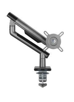 AFTERWORK AFTERWORK Snap Premium Single Monitor Arm - Aluminum Spring-Assisted, USB Ports, Quick-Release VESA, 180° Rotation Stop, and Cable Management (Grey)  - Image 4