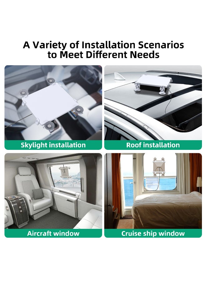 Multi-Mount Starlink MINI Special Bracket for Skylight, Car Roof, Plane or Cruise Window – Strong Suction, Heat & Cold Resistant, Stable Signal Support for Fast Internet Docking  - Image 3