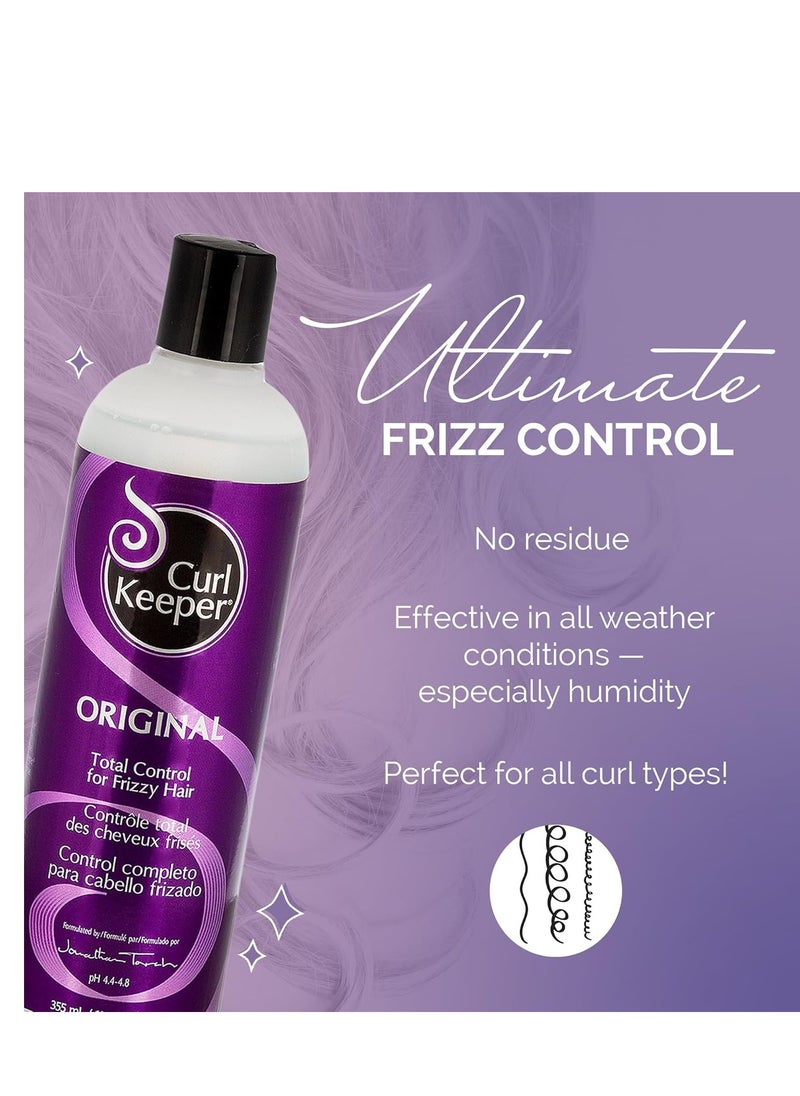 Curl Keeper Original Curl Keeper Anti-Frizz Curl Defining Hair Styler (12 Oz) - Lightweight Curl Definer Liquid Gel for All Weather Conditions - Wavy & Curly Hair Products for Women (Cream Alternative)  - Image 3