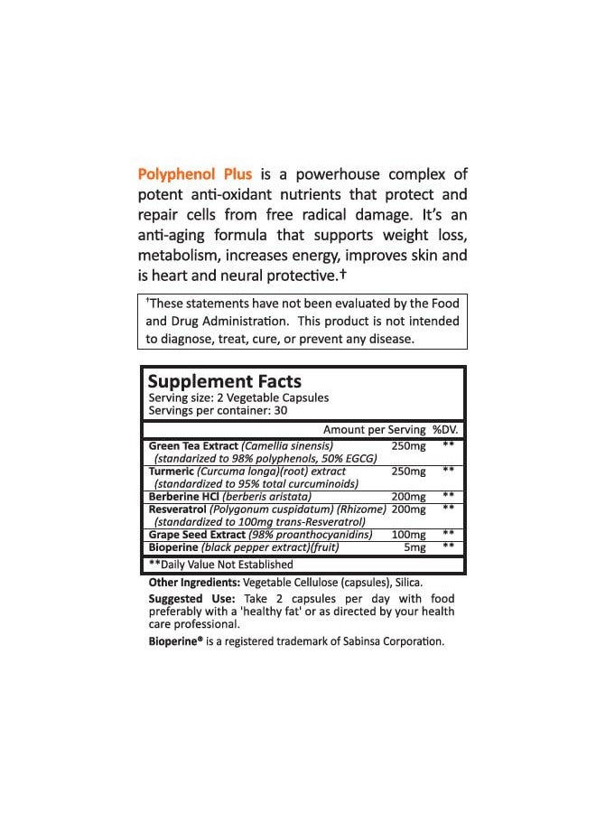 CYTOLYFE Polyphenol Plus - Unique Synertistic blend of Polyphenols - 60 Capsules - Image 2
