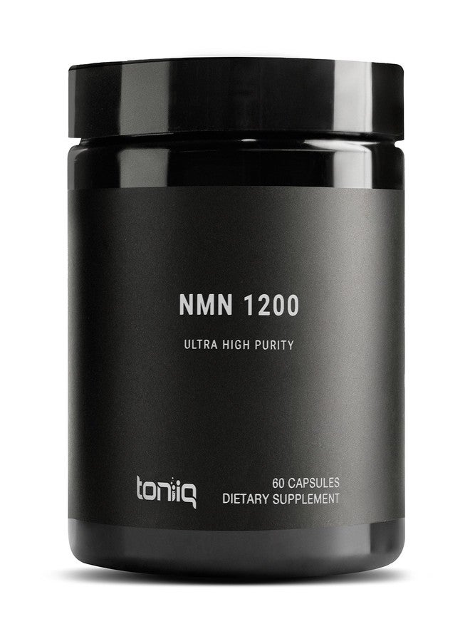 Toniiq NMN Supplement 1200mg - Third Party Tested Stabilized Capsules - 98% Highly Purified for NAD + - 60 Capsules Nicotinamide Mononucleotide Booster Supplement - Image 1