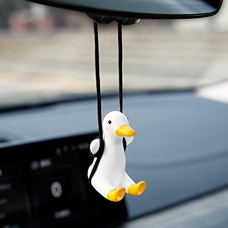 Cute Swinging Car Rear View Mirror Hanging Accessories Funny Car Interior Decor Gifts for Women Men - Image 1