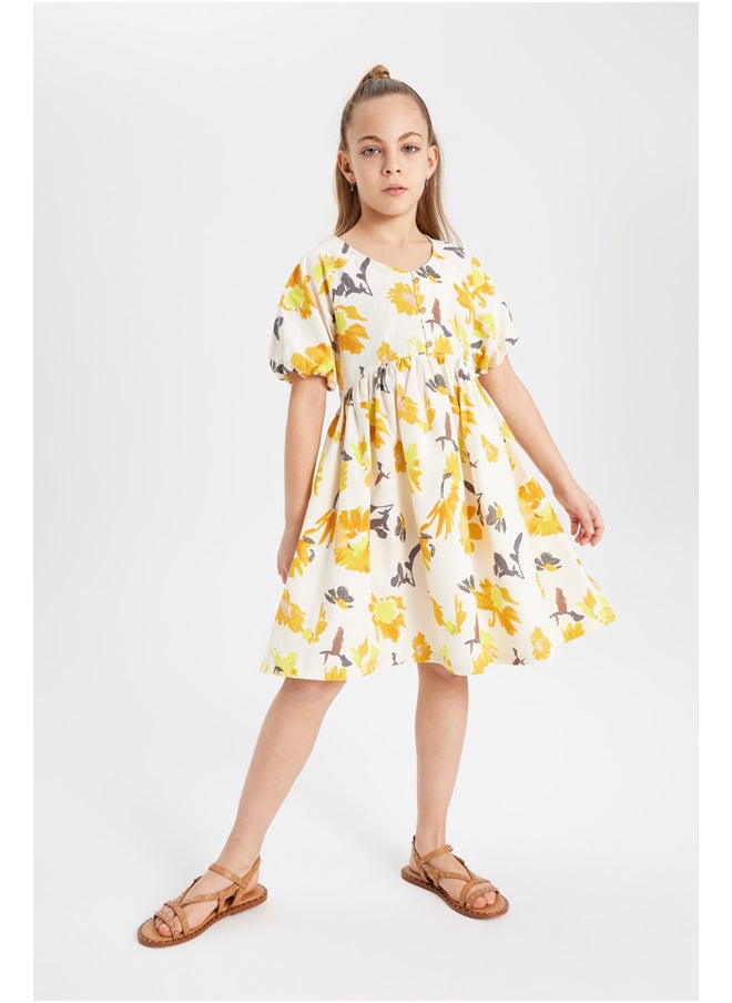 DeFacto - Girl Regular Fit Short Sleeve Woven Dress - Image 1