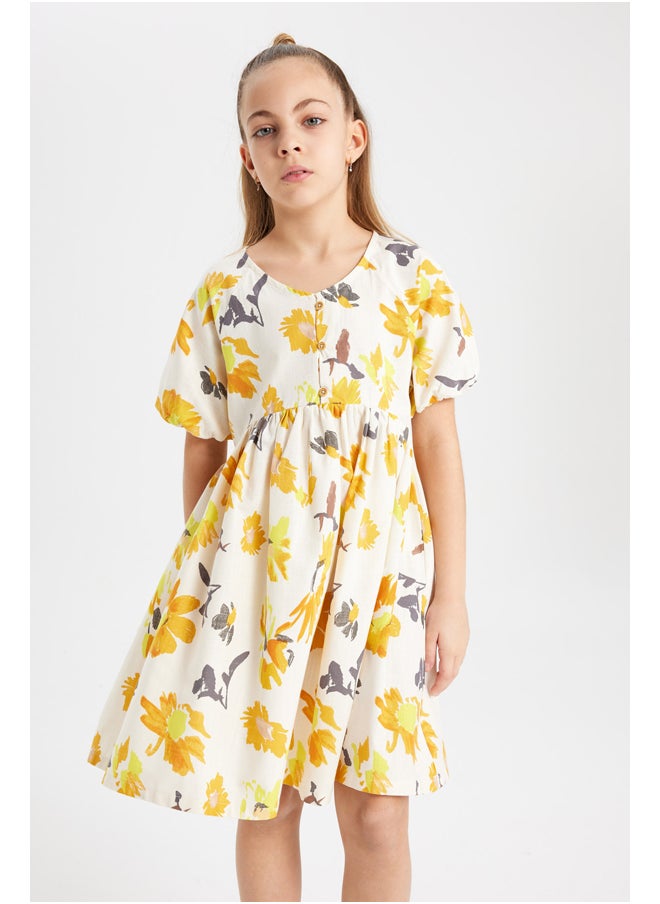 DeFacto - Girl Regular Fit Short Sleeve Woven Dress - Image 1