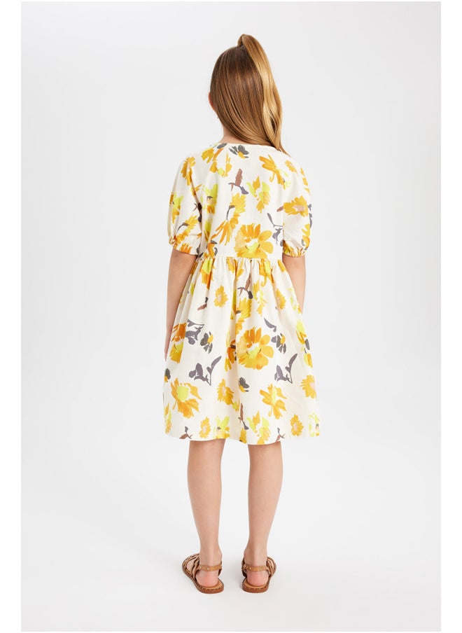 DeFacto - Girl Regular Fit Short Sleeve Woven Dress - Image 1