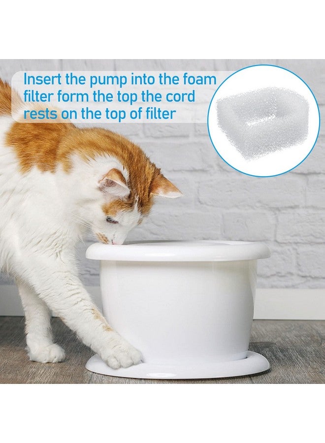 Adasea 30 Pieces Pet Fountain Filter Foam Replacement Filter Foam PreFilter Drinking Water Sponge Filter Compatible With Drinkwell Ceramic And 360 Stainless Steel Pet Dog Cat Fountains - Image 3