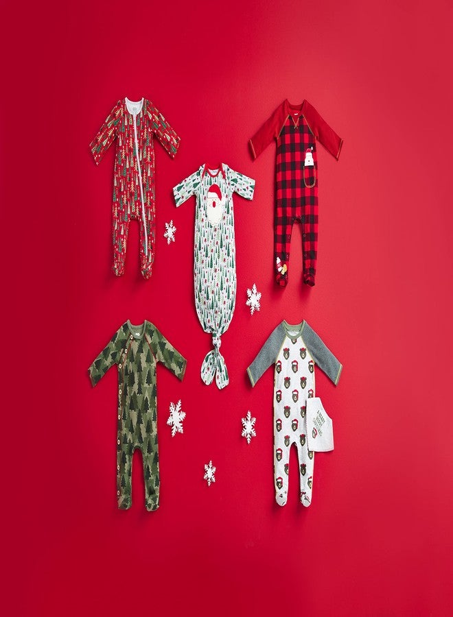 Mud Pie Baby Boy's Christmas Sleeper and Bib Set, Gray, 6-9 Months - Image 3